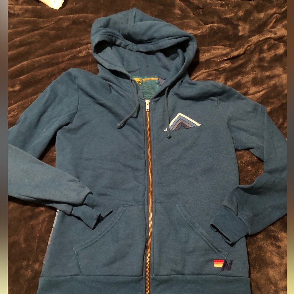 NWOT - Aviator Nation Rare Stripe Zip Sweatshirt Size XS